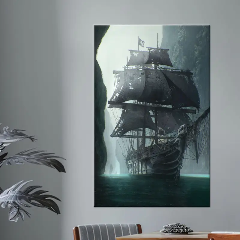 Zarif Loft Kanvas: Siyah Beyaz Man Cave Dekoru