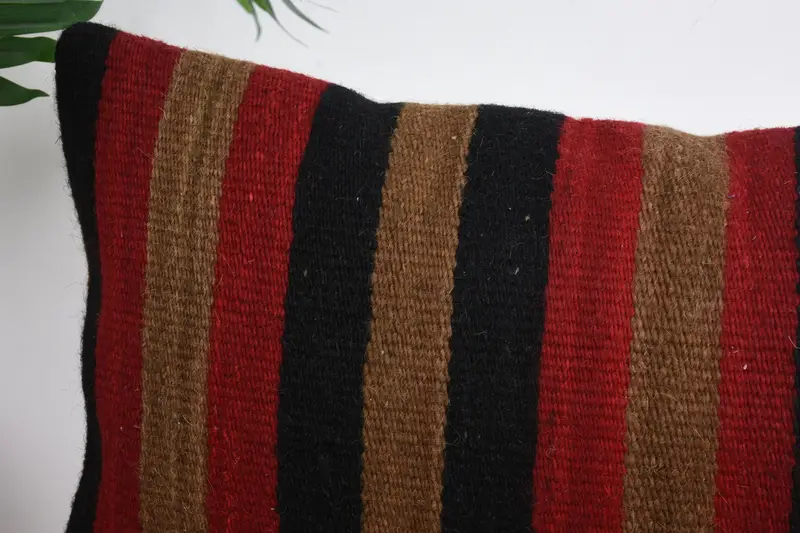 Cushion Cover, Natural Pillow Cover, Pillow for Couch, Boho Pillow, Home Decor Pillow, Vintage Throw Pillow, 12x24 Red Pillow - 2