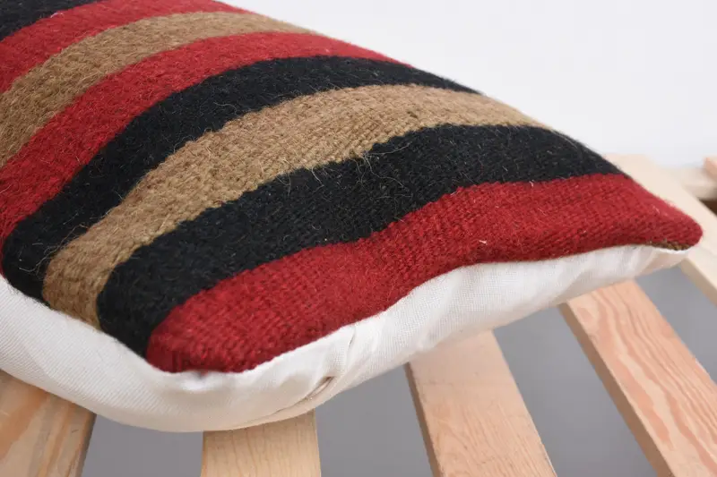 Cushion Cover, Natural Pillow Cover, Pillow for Couch, Boho Pillow, Home Decor Pillow, Vintage Throw Pillow, 12x24 Red Pillow - 7