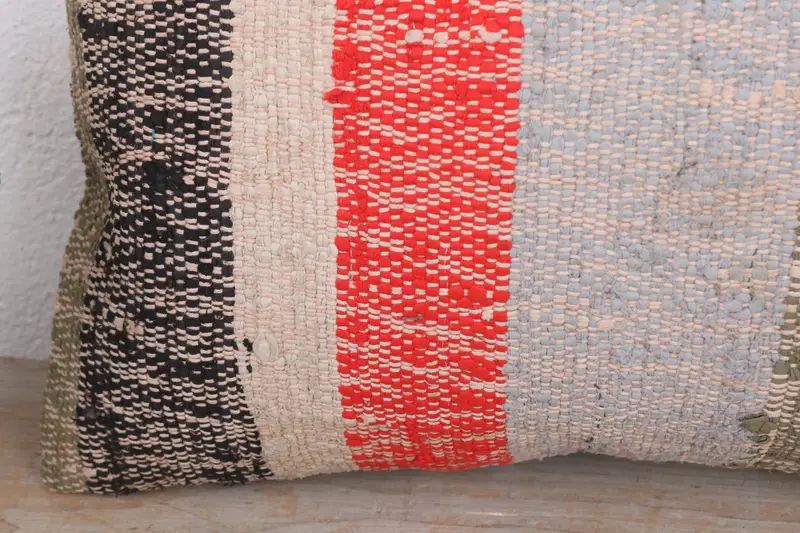 Vintage Pillow, Cotton Pillow Case, Pillow, 12x20 White Cushion, Sofa Bolster Cushion Case, Turkish Kilim Pillow, Interior Designer Pillow - 3