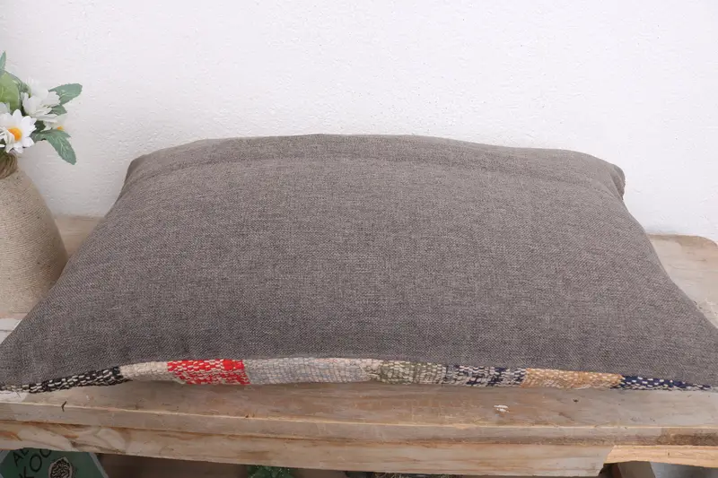 Vintage Pillow, Cotton Pillow Case, Pillow, 12x20 White Cushion, Sofa Bolster Cushion Case, Turkish Kilim Pillow, Interior Designer Pillow - 7