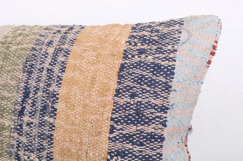 Vintage Pillow, Cotton Pillow Case, Pillow, 12x20 White Cushion, Sofa Bolster Cushion Case, Turkish Kilim Pillow, Interior Designer Pillow - 5