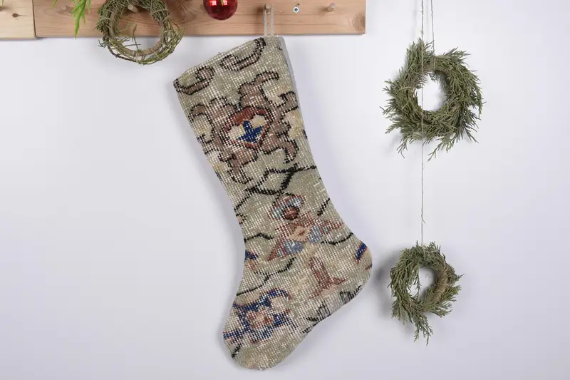 19 inç Noel Süsleri Deseni, Şenlikli Tatil Çorabı