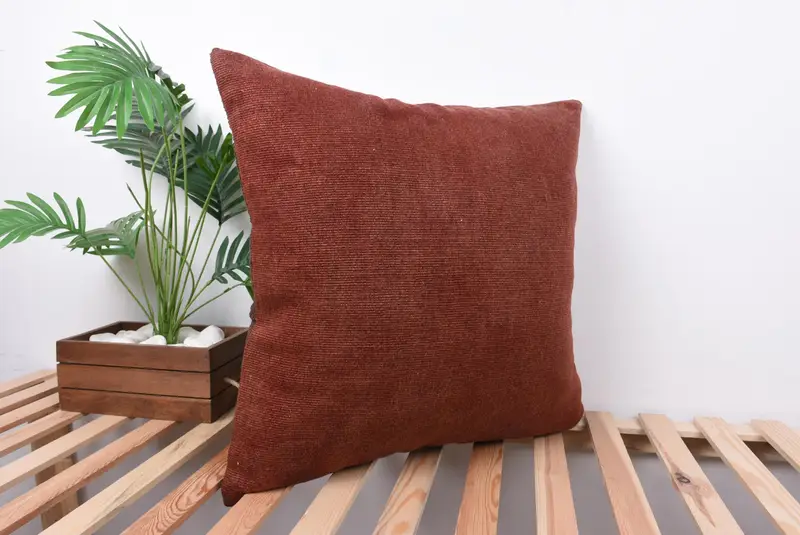 Art Deco Cushion, Turkish Pillow, Square Throw Pillow, Cushion, 24x24 Red Pillow Sham, Designer Throw Pillow, Vintage Pillow, Antique Pillows - 4