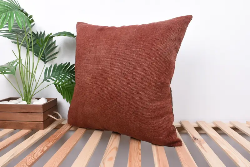 Art Deco Cushion, Turkish Pillow, Square Throw Pillow, Cushion, 24x24 Red Pillow Sham, Designer Throw Pillow, Vintage Pillow, Antique Pillows - 5