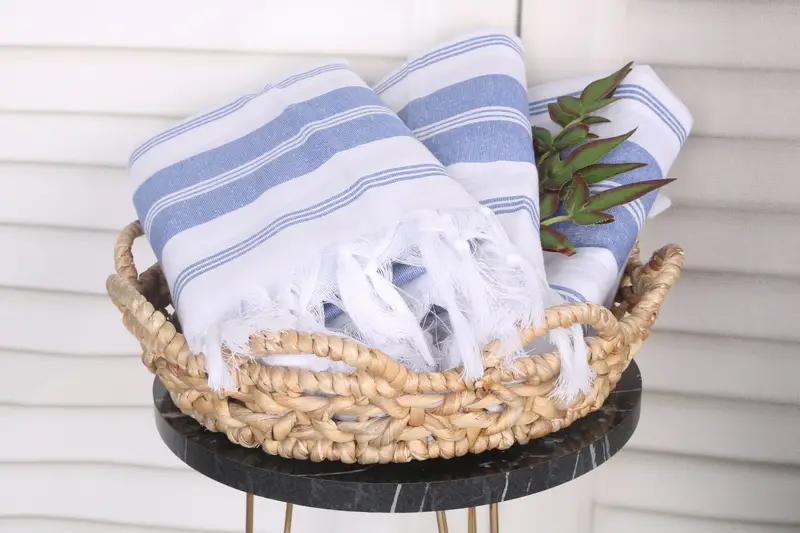 Custom Towel, Personalised Gift, 70x36 Cotton Striped Towel, Embroidered Towel, Sand-free towel, Authentic Turkish hammam peshtemal, Bachelor Towel - 5