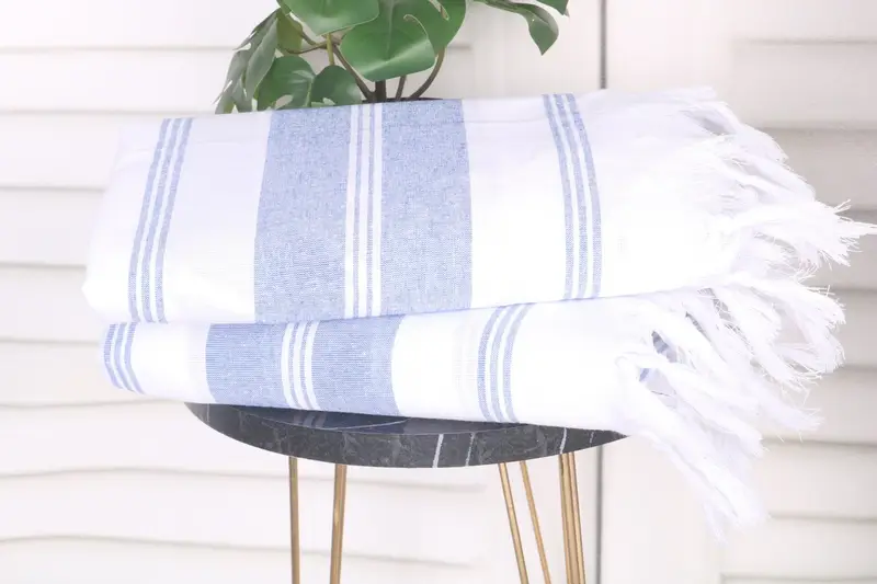 Custom Towel, Personalised Gift, 70x36 Cotton Striped Towel, Embroidered Towel, Sand-free towel, Authentic Turkish hammam peshtemal, Bachelor Towel - 3