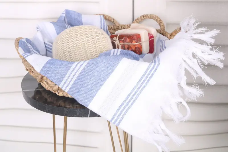 Custom Towel, Personalised Gift, 70x36 Cotton Striped Towel, Embroidered Towel, Sand-free towel, Authentic Turkish hammam peshtemal, Bachelor Towel - 2