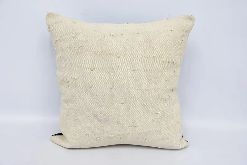 White 60x60 cm Throw Pillowcase, Plaid Bedroom Antique Cushion Case - 1