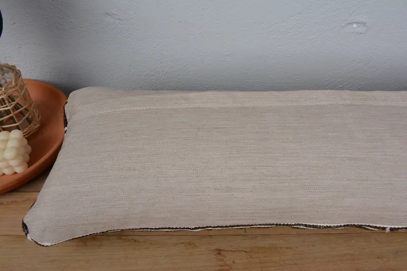Ethnical Kilim Rug Pillow, Vintage Pillow, Boho Chic Pillow, 12x36 White Cushion Cover, Pillow Case, Ottoman Pillow Case, Turkish Kilim Pillow - 6