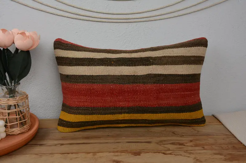 12x20 Red Cushion, Pillow for Couch, Pillow Case, Boho Pillow, Vintage Pillow, Outdoor Pillow, Decorative Pillow Cover, Cotton Cushion Case - 2