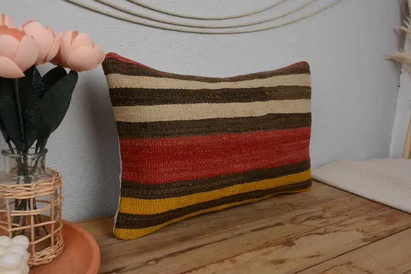 12x20 Red Cushion, Pillow for Couch, Pillow Case, Boho Pillow, Vintage Pillow, Outdoor Pillow, Decorative Pillow Cover, Cotton Cushion Case - 1