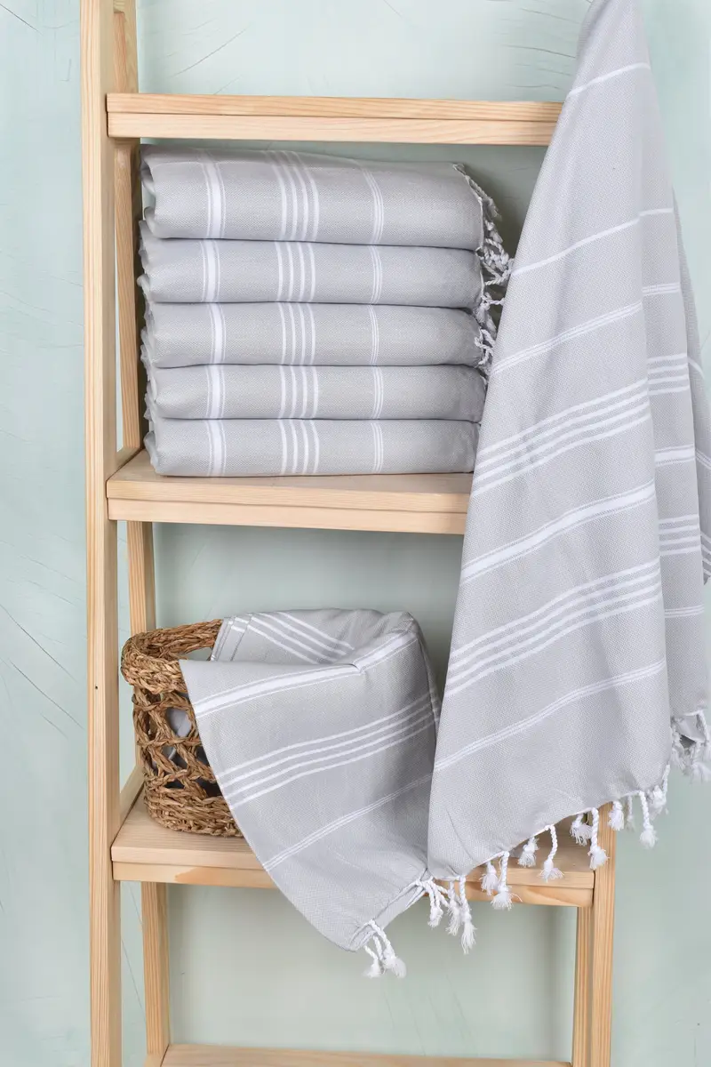 70x40 Cotton Striped Towel, Bridesmaid Proposal Gift, Personalized Beach Towel, Beach towel, First Wedding Anniversary Gift, Beach Towel Bulk - 3