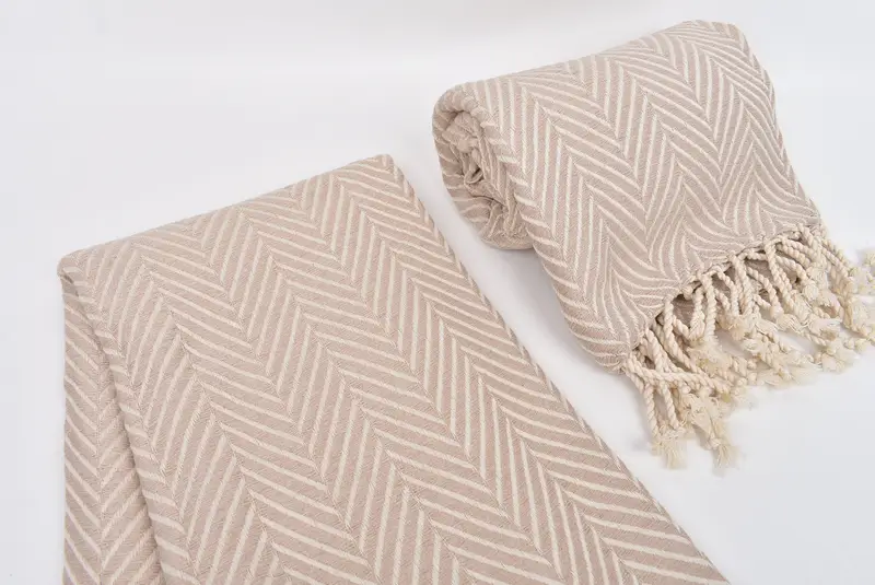 Embroidery Towel, Memorial Gift, 70x40 Cotton Striped Towel, Gift For Him, Lightweight Turkish towel, Sand-resistant towel, Family Gift Basket - 7