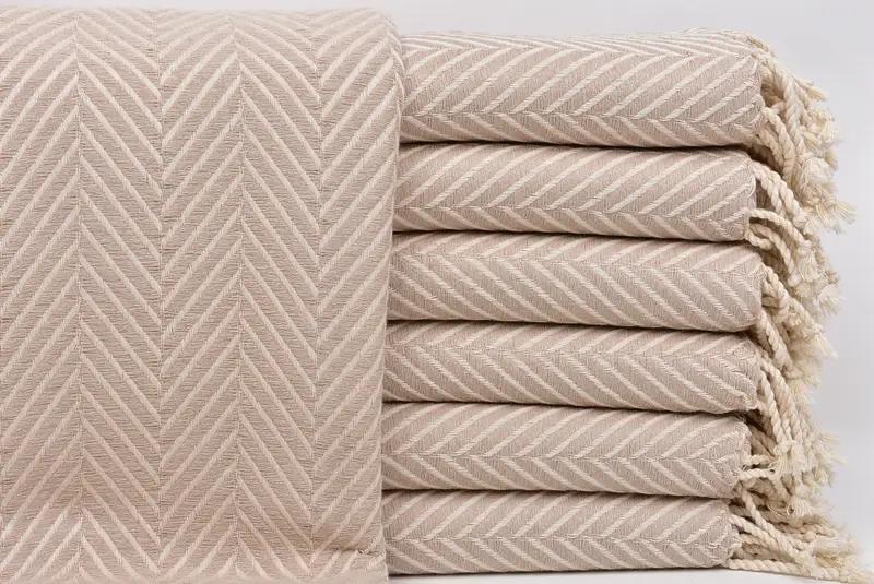 Embroidery Towel, Memorial Gift, 70x40 Cotton Striped Towel, Gift For Him, Lightweight Turkish towel, Sand-resistant towel, Family Gift Basket - 1