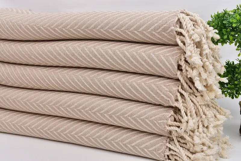 Embroidery Towel, Memorial Gift, 70x40 Cotton Striped Towel, Gift For Him, Lightweight Turkish towel, Sand-resistant towel, Family Gift Basket - 3