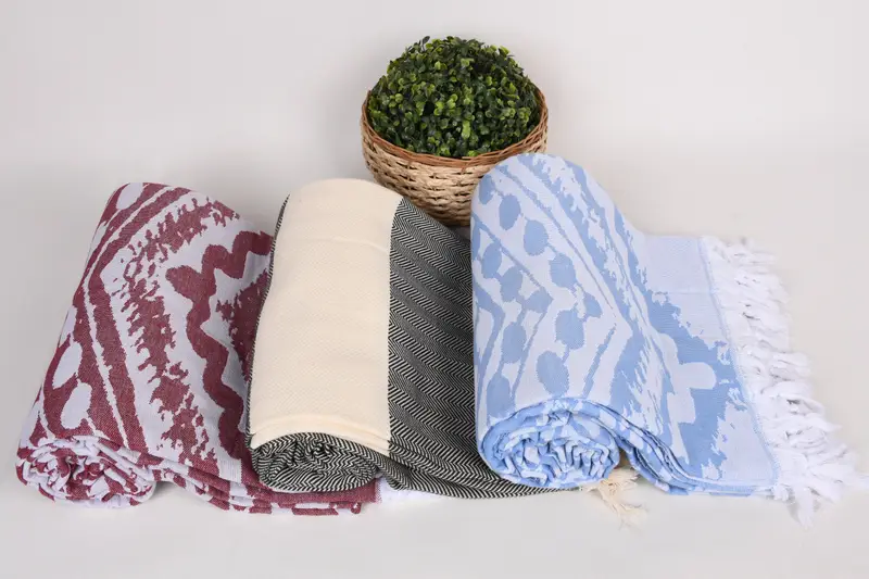 Turkish Towel Blanket, Wedding Gift Ideas, Shower Curtain, Woven Throw Blanket, Bachelorette Gifts, 80x60 Cotton Set of 5 Towel, Throw Blanket Couch - 7