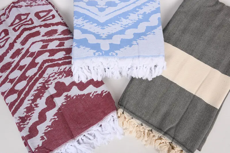 Turkish Towel Blanket, Wedding Gift Ideas, Shower Curtain, Woven Throw Blanket, Bachelorette Gifts, 80x60 Cotton Set of 5 Towel, Throw Blanket Couch - 5