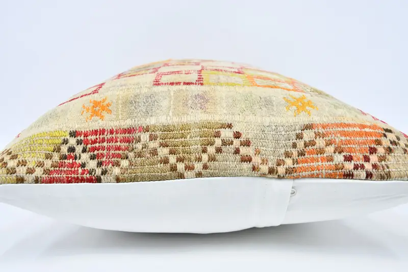 Boho Pillow Sham Cover, Kilim Pillow, Couch Cushion Cover, Personalized Gift Pillow Pillow, Pillow, Kilim Pillow Cover, 20x28 White Pillow Sham - 5