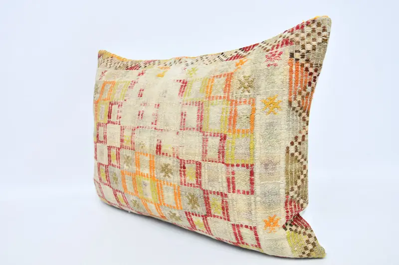 Boho Pillow Sham Cover, Kilim Pillow, Couch Cushion Cover, Personalized Gift Pillow Pillow, Pillow, Kilim Pillow Cover, 20x28 White Pillow Sham - 4