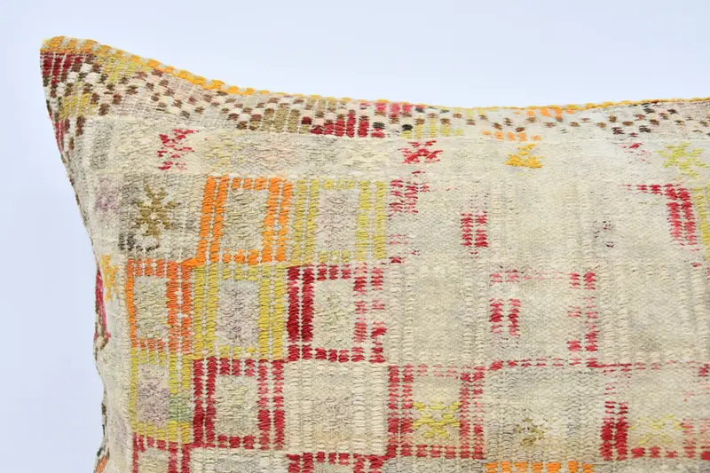 Boho Pillow Sham Cover, Kilim Pillow, Couch Cushion Cover, Personalized Gift Pillow Pillow, Pillow, Kilim Pillow Cover, 20x28 White Pillow Sham - 2