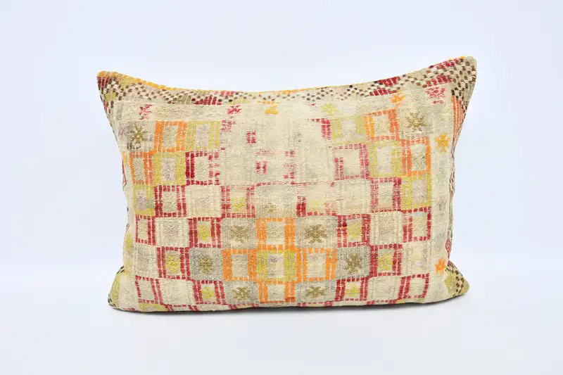Boho Pillow Sham Cover, Kilim Pillow, Couch Cushion Cover, Personalized Gift Pillow Pillow, Pillow, Kilim Pillow Cover, 20x28 White Pillow Sham - 1