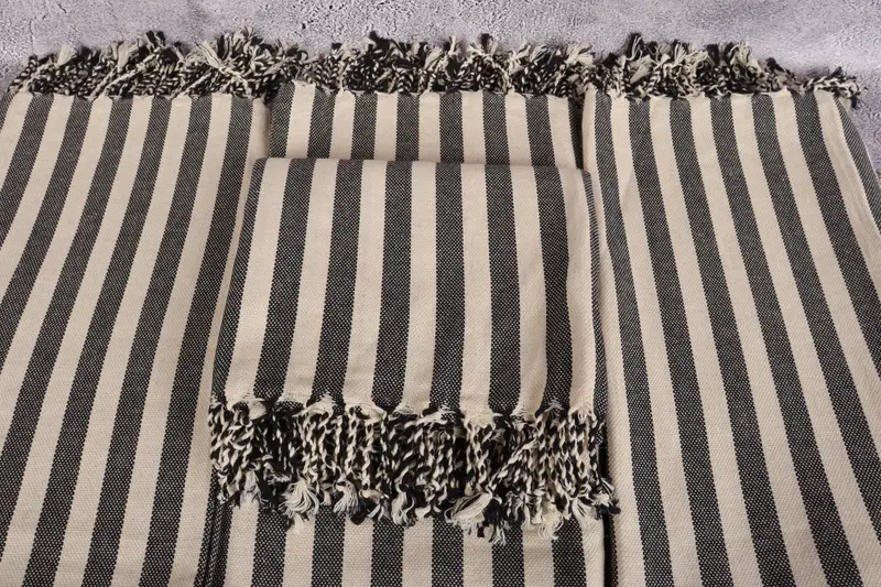 70x40 Linen Striped Towel, Unique Gift, Bath towel, Spooky Bachelorette Party Favors, Bridal Shower Favors, Organic towel, Luxury Turkish Bath Towel - 4