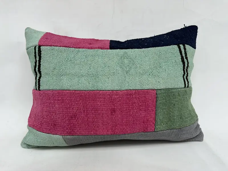 Throw Kilim Pillow, Authentic Cushion Case, Cushion Case, Custom Cushion Case, 20x28 Pink Pillow Cover, Gift Pillow, Antique Pillows - 1