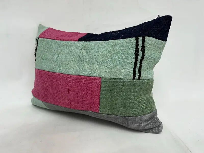 Throw Kilim Pillow, Authentic Cushion Case, Cushion Case, Custom Cushion Case, 20x28 Pink Pillow Cover, Gift Pillow, Antique Pillows - 4