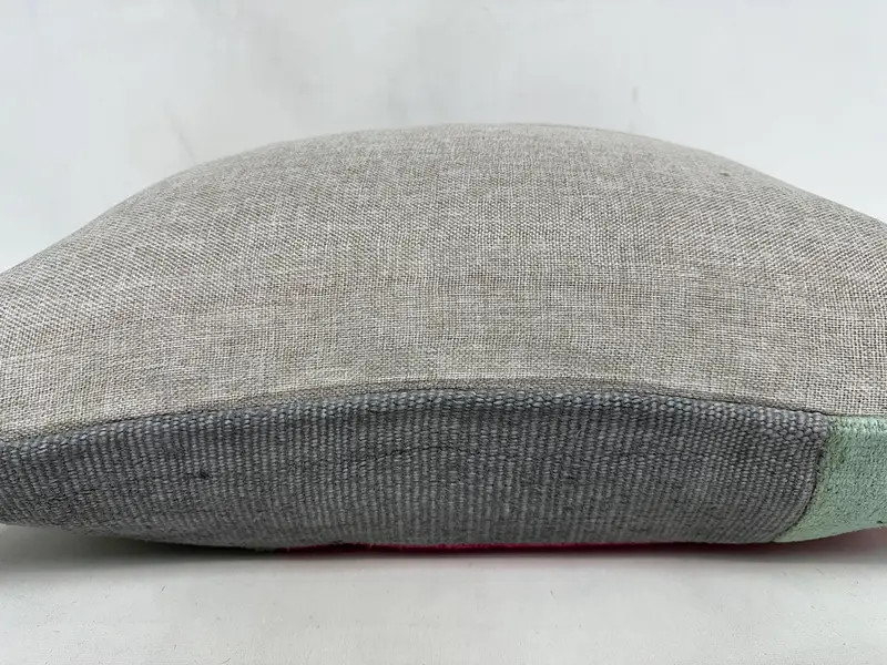 Throw Kilim Pillow, Authentic Cushion Case, Cushion Case, Custom Cushion Case, 20x28 Pink Pillow Cover, Gift Pillow, Antique Pillows - 7