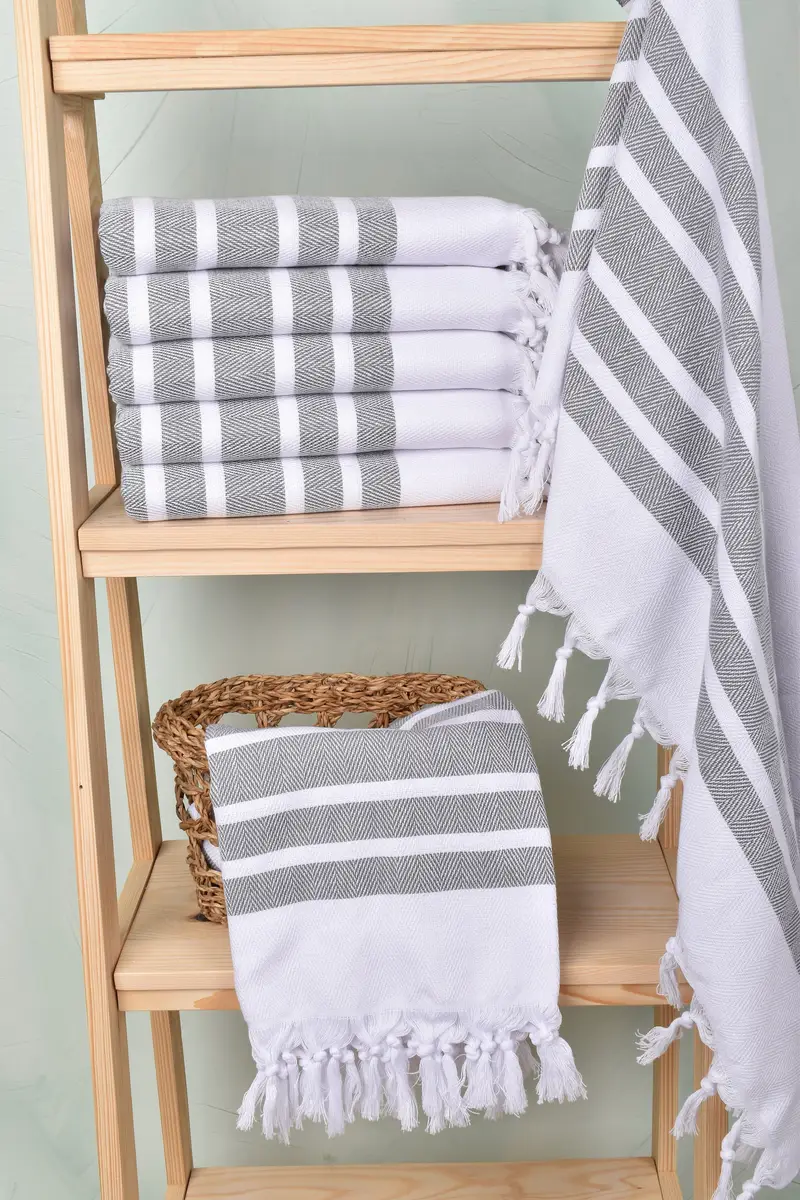 Gift For Her, Gift For Wedding Day, Bachelorette Party Gifts, Scarf Towel, Fouta towel, 70x40 Cotton Herringbone Towel, Bridal Shower Favor - 3