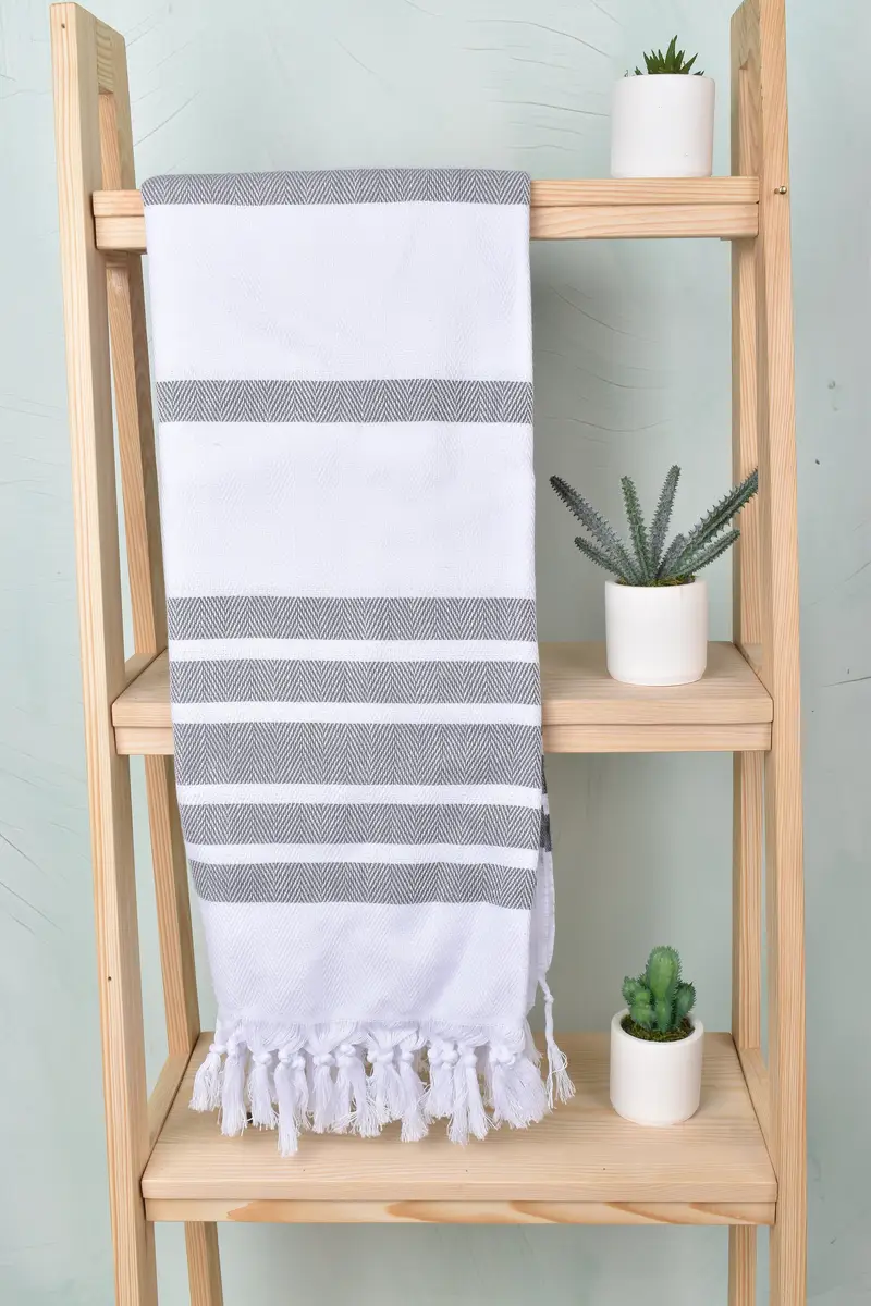 Gift For Her, Gift For Wedding Day, Bachelorette Party Gifts, Scarf Towel, Fouta towel, 70x40 Cotton Herringbone Towel, Bridal Shower Favor - 8