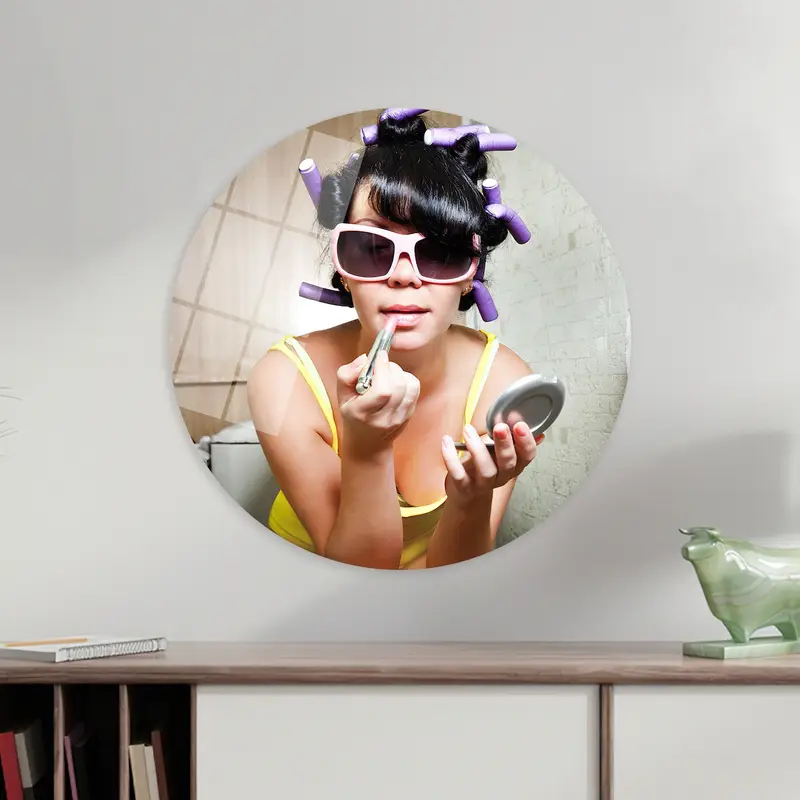 Chic Vogue Canvas: Elegant Sexy Woman in Bathroom Scene