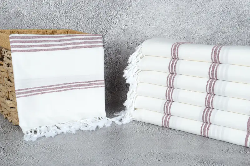 70x40 Cotton Striped Towel, Bridal Shower Favors, Quick-dry towel, Decorative Towel, Beach towel, Organic Cotton Towel, Bachelor Party Favors - 3