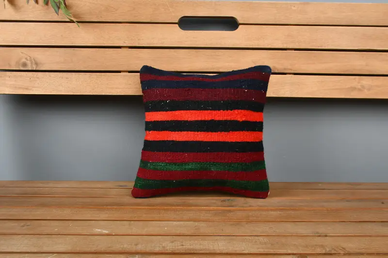 Home Decor Pillow, Pillow, Turkish Pillow, 12x12 Purple Cushion Case, Pet Pillow Case, Sustainable Cushion Cover, Vintage Kilim Pillow - 6