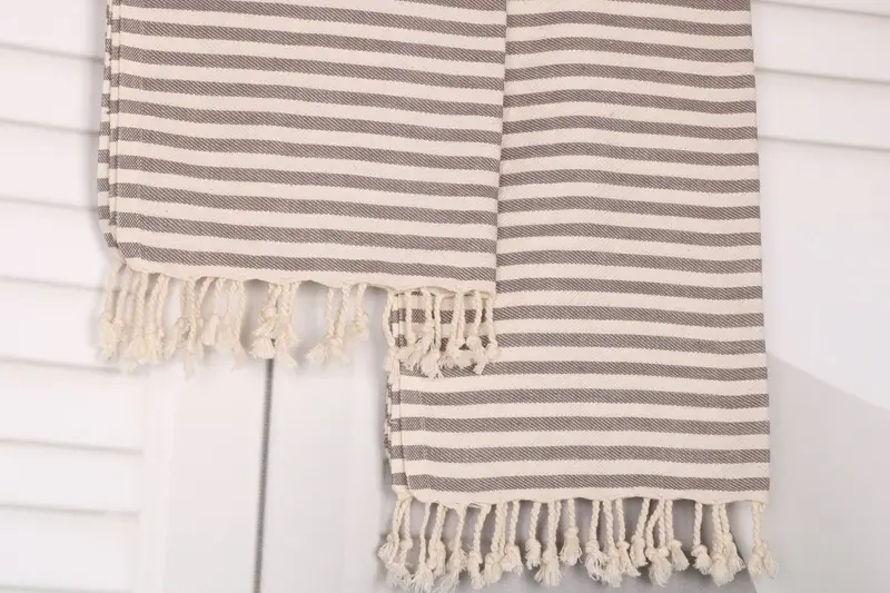 Gym Towel, Gift For Coworker, Kitchen Towel, Gift For Her, Monogrammed Hand Towel, 40x18 Cotton Striped Towel, Bridesmaid Gifts, Beach Wedding Favor - 8