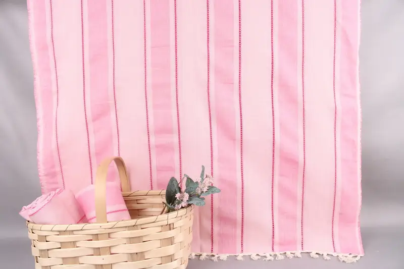 Custom Pink Striped Towel, Bridesmaid Gift, 40x67 Inches, Beach Towel