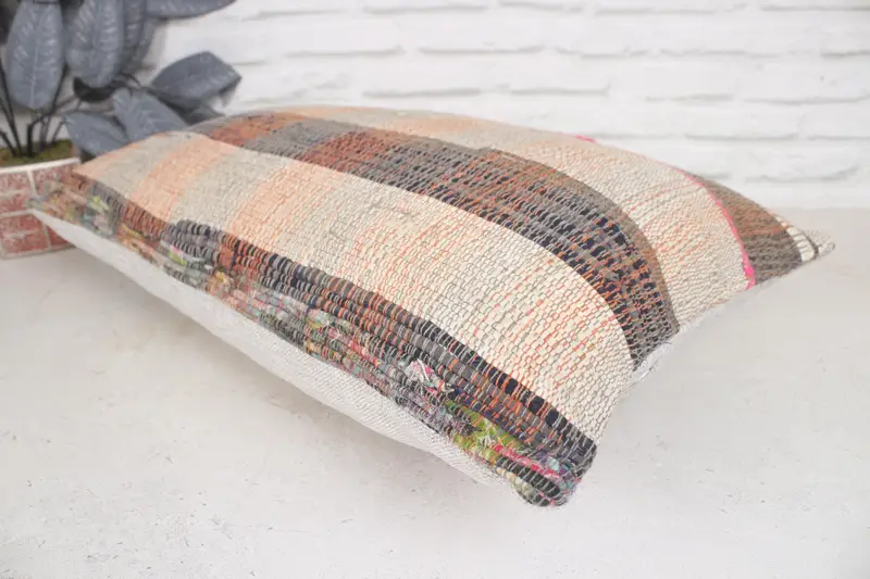 Southwestern Cushion Case, Throw Kilim Pillow, Office Chair Cushion Case, Pillow for Sofa, Turkish Pillow, Pillow Cover, 16x24 Beige Cushion Case - 6