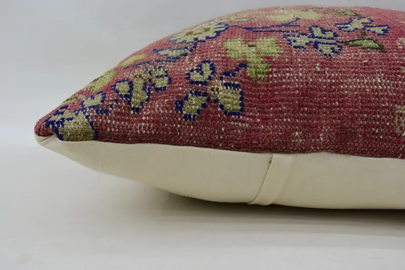 Aztec Pillow Cover, Pillow for Sofa, Pillow, Ottoman Pillow Sham, Throw Kilim Pillow, Vintage Pillow, Cotton Cushion Cover, 28x28 Red Cushion Cover - 5