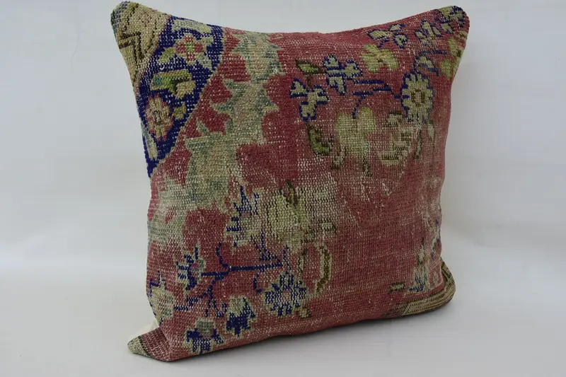 Aztec Pillow Cover, Pillow for Sofa, Pillow, Ottoman Pillow Sham, Throw Kilim Pillow, Vintage Pillow, Cotton Cushion Cover, 28x28 Red Cushion Cover - 2