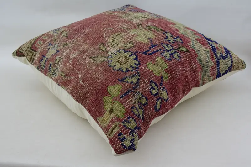 Aztec Pillow Cover, Pillow for Sofa, Pillow, Ottoman Pillow Sham, Throw Kilim Pillow, Vintage Pillow, Cotton Cushion Cover, 28x28 Red Cushion Cover - 6