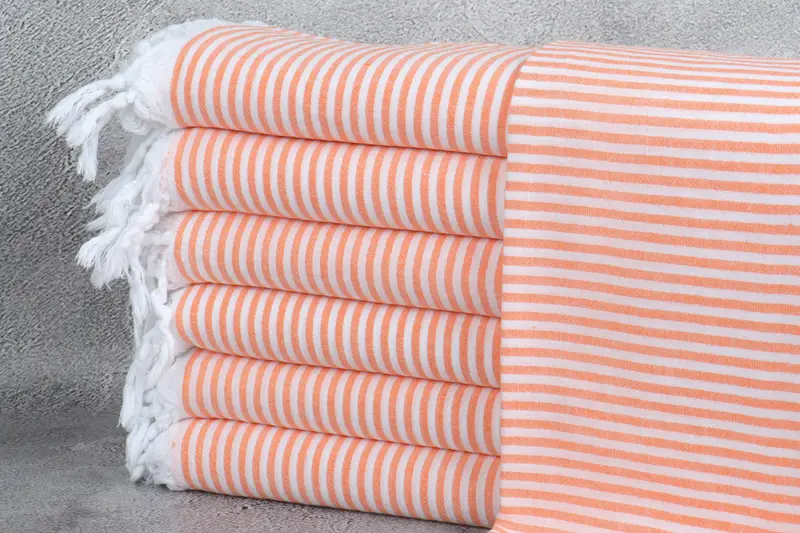 68x36 Cotton Striped Towel, Bachelorette Party Gifts, Wedding Shower Gift, Turkish beach towel, Thin towel, Custom Bath Towel, Sand-free towel - 1