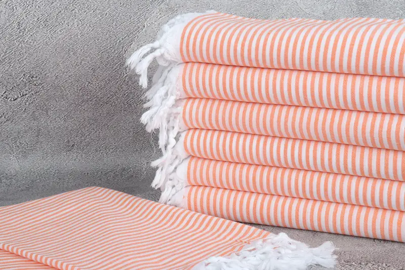 68x36 Cotton Striped Towel, Bachelorette Party Gifts, Wedding Shower Gift, Turkish beach towel, Thin towel, Custom Bath Towel, Sand-free towel - 2