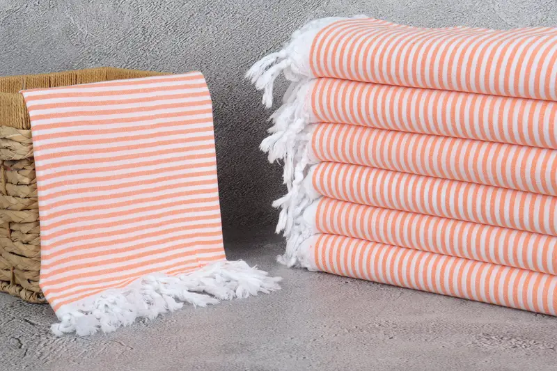 68x36 Cotton Striped Towel, Bachelorette Party Gifts, Wedding Shower Gift, Turkish beach towel, Thin towel, Custom Bath Towel, Sand-free towel - 3