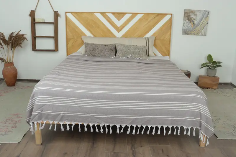 Bachelorette Gifts, 96x70 Cotton Striped Towel, Custom Blanket, Gift For Wedding Day, Turkish Blanket, Couch Throw Blanket, Turkish Cotton Blanket - 1
