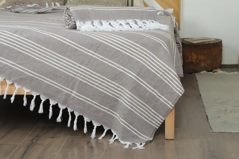 Bachelorette Gifts, 96x70 Cotton Striped Towel, Custom Blanket, Gift For Wedding Day, Turkish Blanket, Couch Throw Blanket, Turkish Cotton Blanket - 7