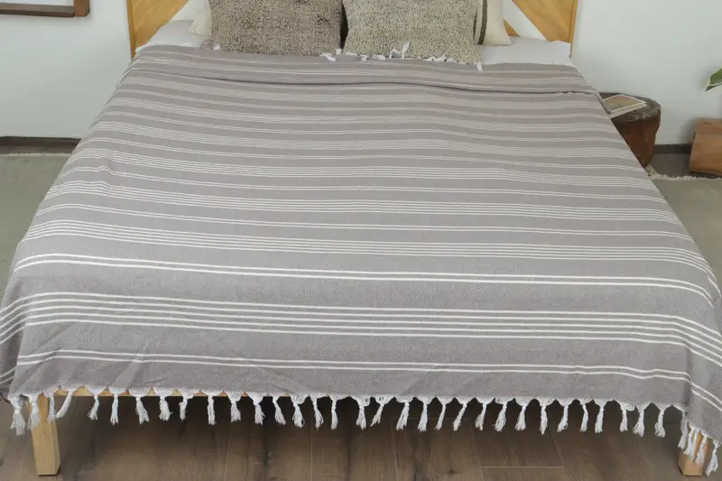 Bachelorette Gifts, 96x70 Cotton Striped Towel, Custom Blanket, Gift For Wedding Day, Turkish Blanket, Couch Throw Blanket, Turkish Cotton Blanket - 8