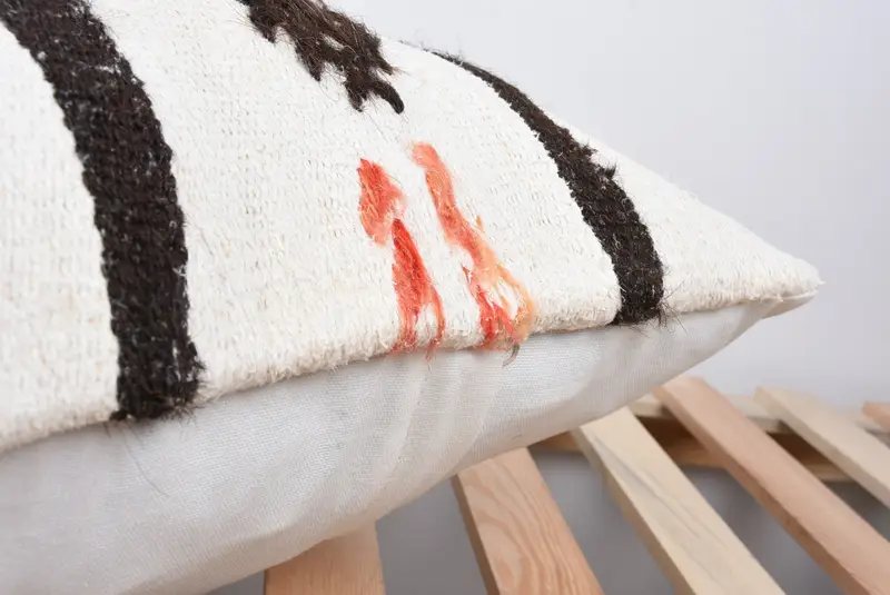 Interior Designer Pillow, Vintage Kilim Pillow, Ethnical Kilim Rug Pillow, 18x18 White Cushion Case, Turkish Bench Pillow Case, Cushion Case - 7