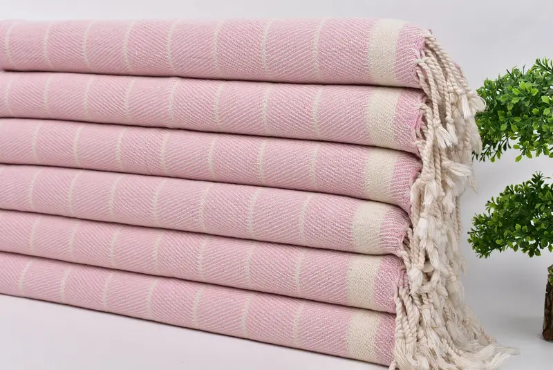 Bridal Shower Gift, 36x16 Cotton Striped Towel, Personalized Kitchen Towel, Personalized Hand Towel, Monogrammed Hand Towel, Bachelor Party Favors - 3
