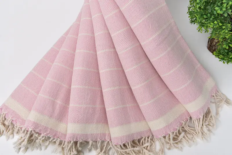 Bridal Shower Gift, 36x16 Cotton Striped Towel, Personalized Kitchen Towel, Personalized Hand Towel, Monogrammed Hand Towel, Bachelor Party Favors - 4